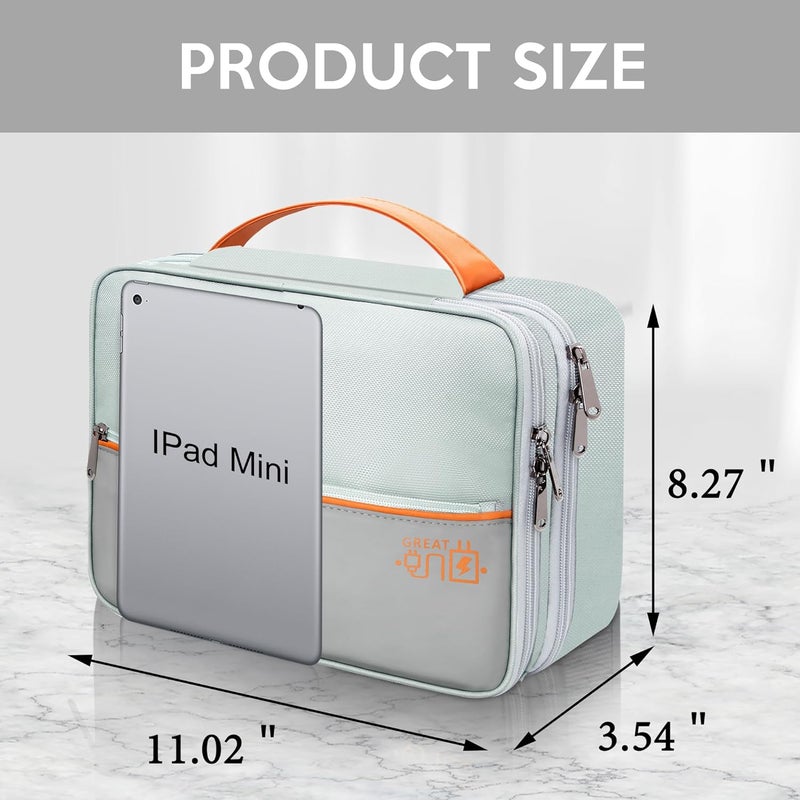CILLA Electronic Organizer Travel Case, Travel Cord Organizer Case Portable Waterproof Cable Organizer Bag for Charger, Cord, USB, Power Bank, Earphone - Image 2
